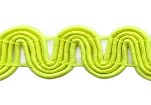 5/8" Zig-Zag Neon Yellow Open Weave Trim (Made in England)