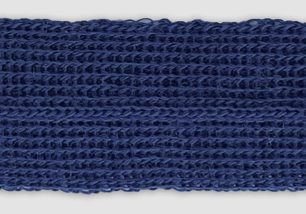 7/8" Ultramarine Navy Simple Fold-Over Wool Trim (Made in Japan)