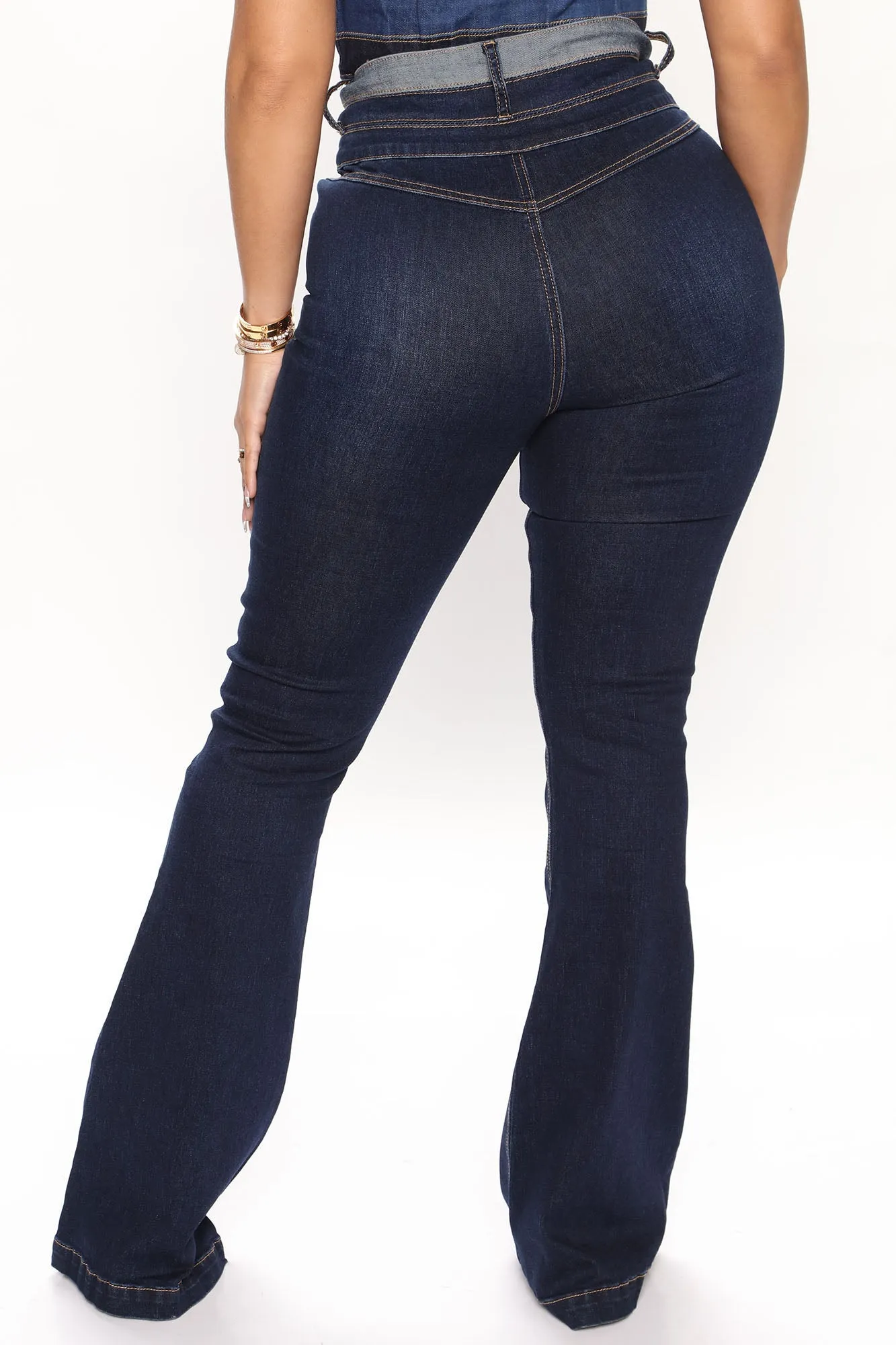 Because I Knew You Stretch Flare Jeans - Dark Denim