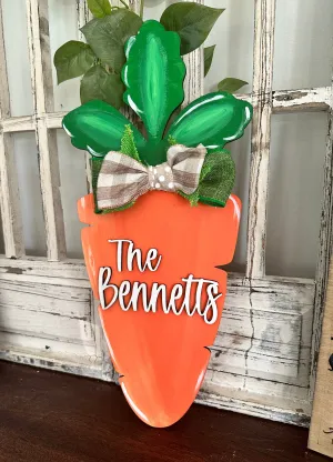Carrot Personalized DOOR HANGER DESIGN P2091
