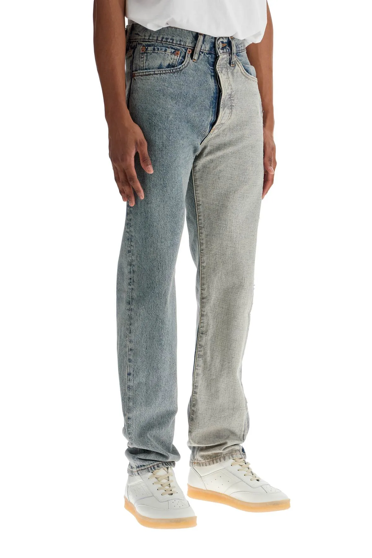 Contrasting Panel Design Denim