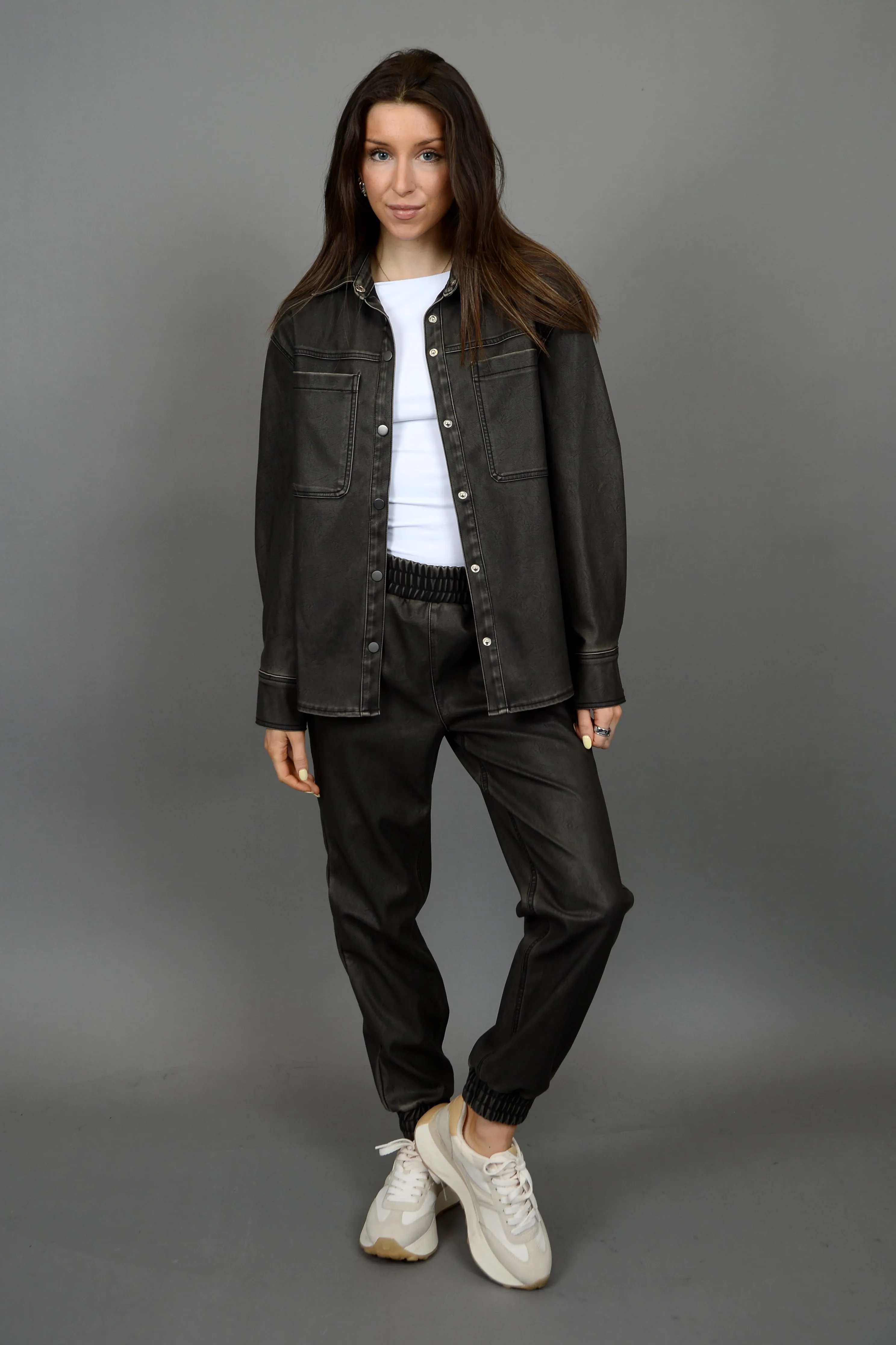 Distressed Faux Leather Jayly Jogger | Fossil