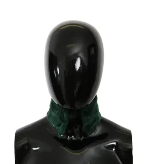 Dolce & Gabbana Luxurious Green Lambskin Scarf for Women