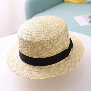 Fedora Golf Hats Straw Hat Sun Hat Female Summer Sun Protection Flat Straw Hat