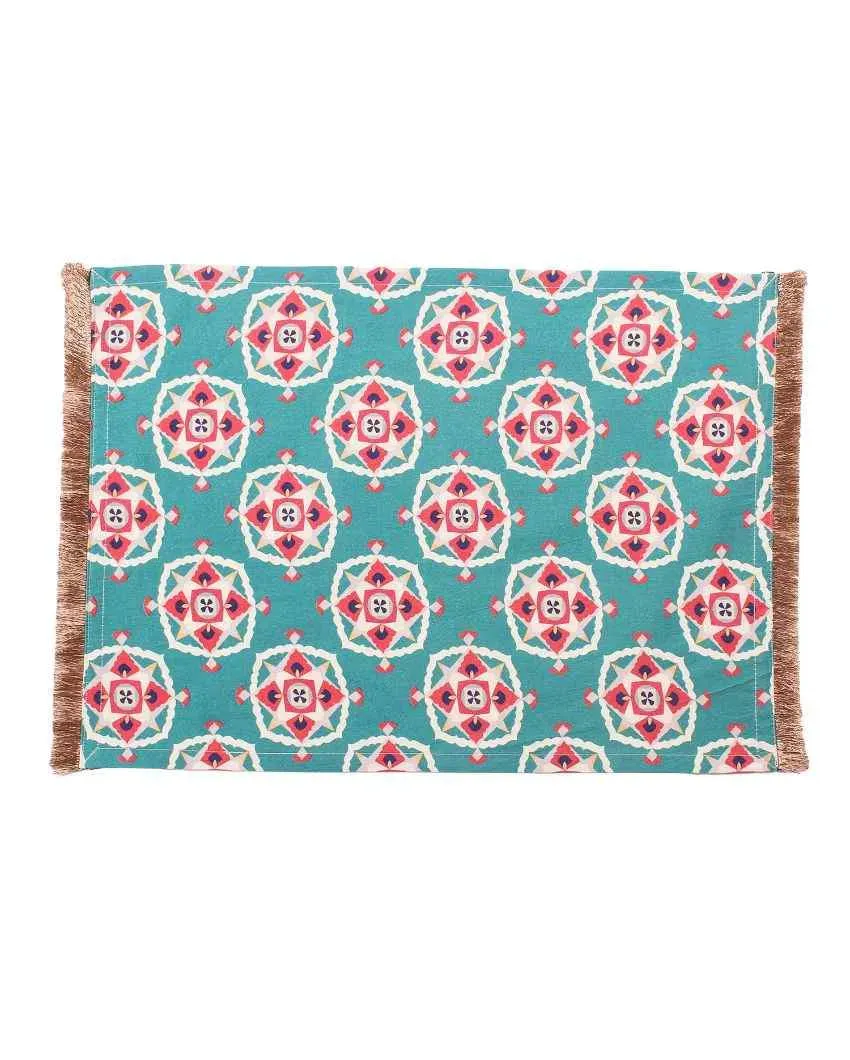 Gulshan Design Cotton Satin Tablemats | Set of 2 | 19 x 13 Inches