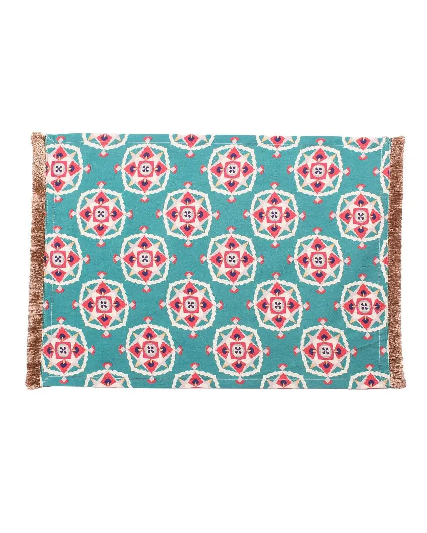 Gulshan Design Cotton Satin Tablemats | Set of 2 | 19 x 13 Inches
