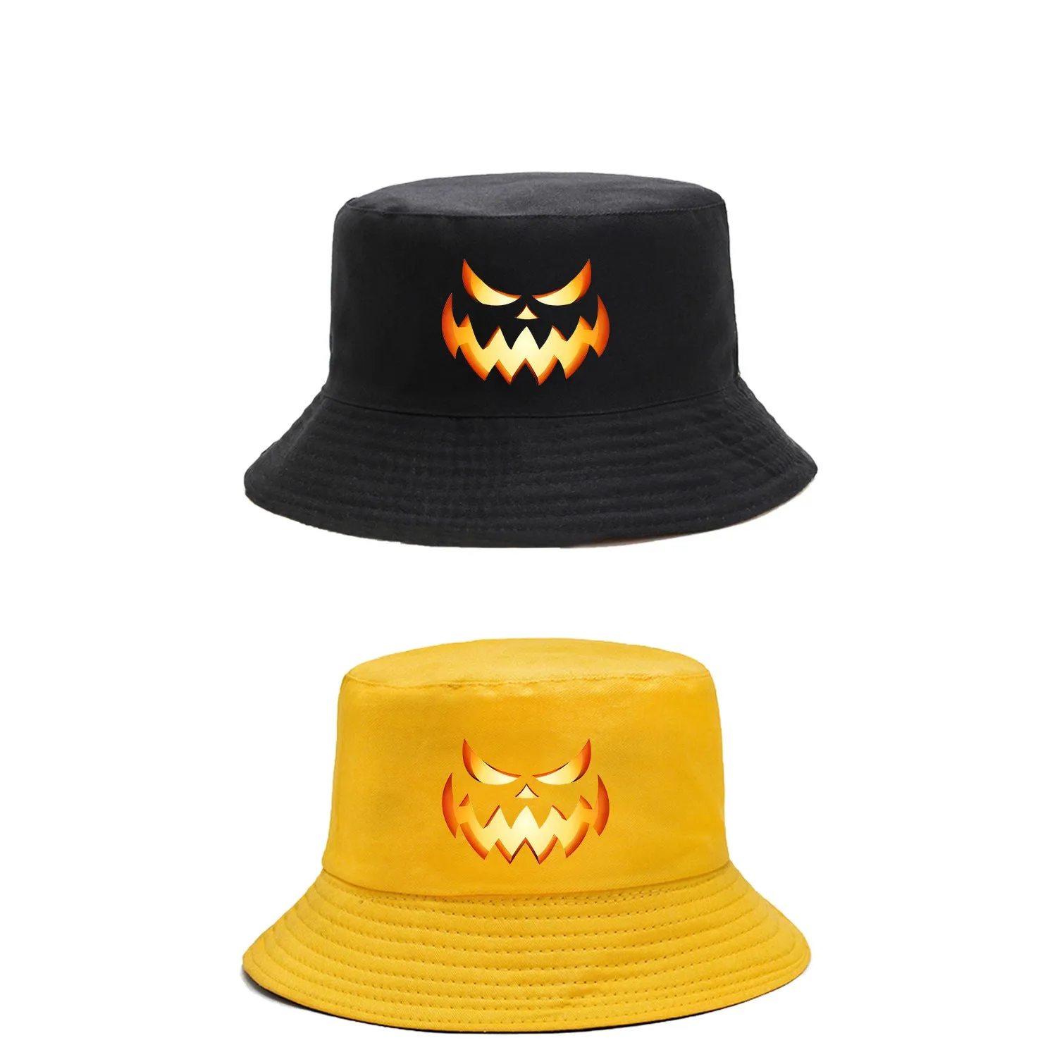 Halloween Pumpkin Grimace Hats Fisherman Sun Protection Bucket Wholesale Hats