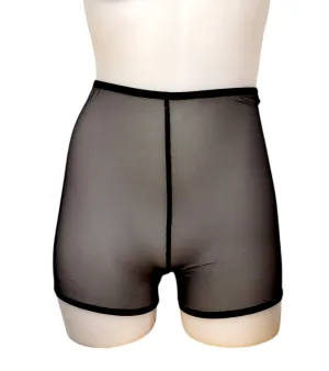 High Waisted Mesh Short - Black