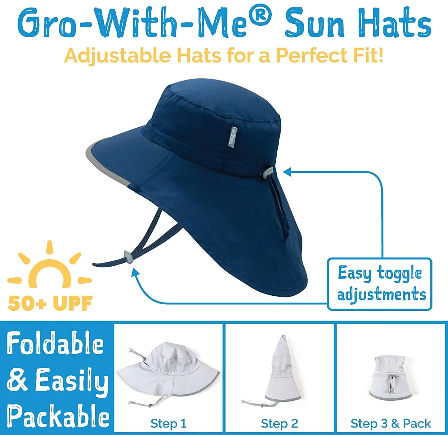 Jan & Jul Gro-With-Me Cotton Adventure Hat - Rainbow