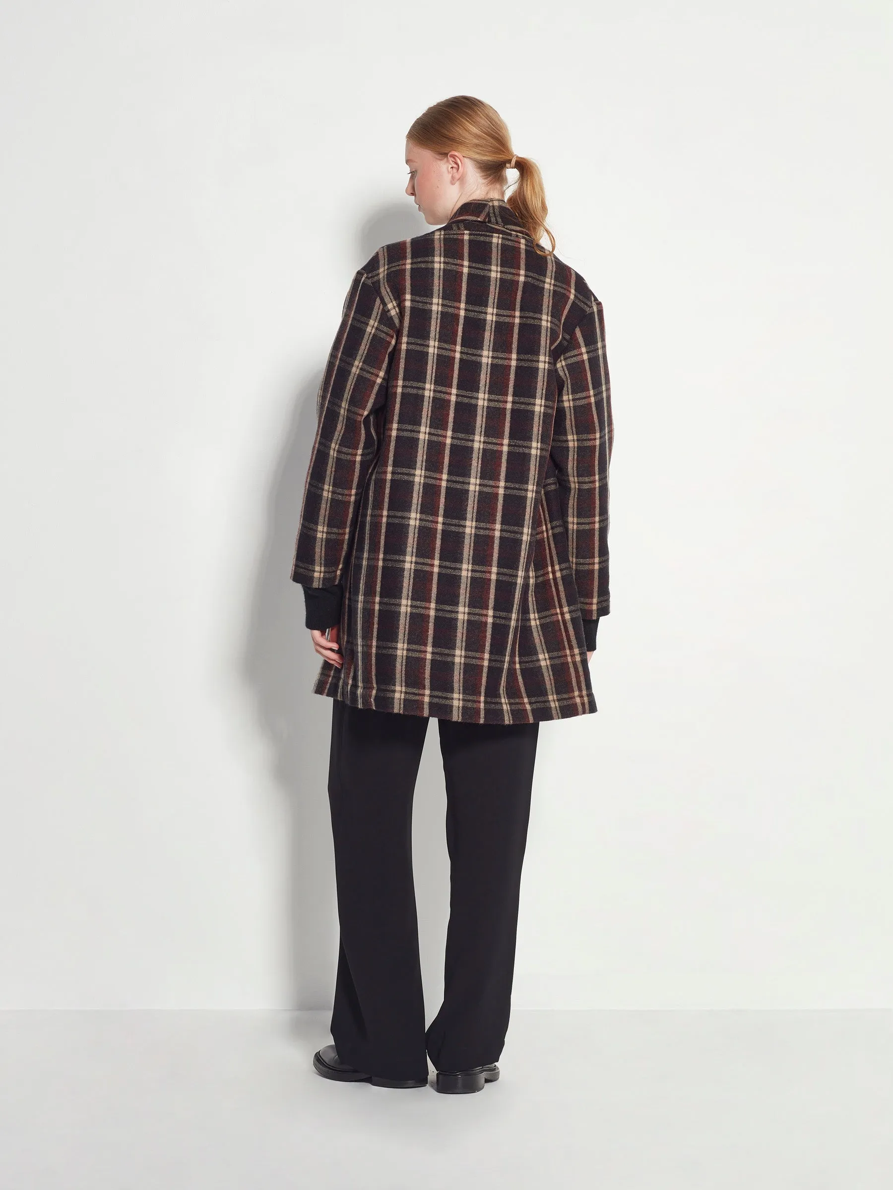 Juliette Hogan - Barb Coat Charcoal Check