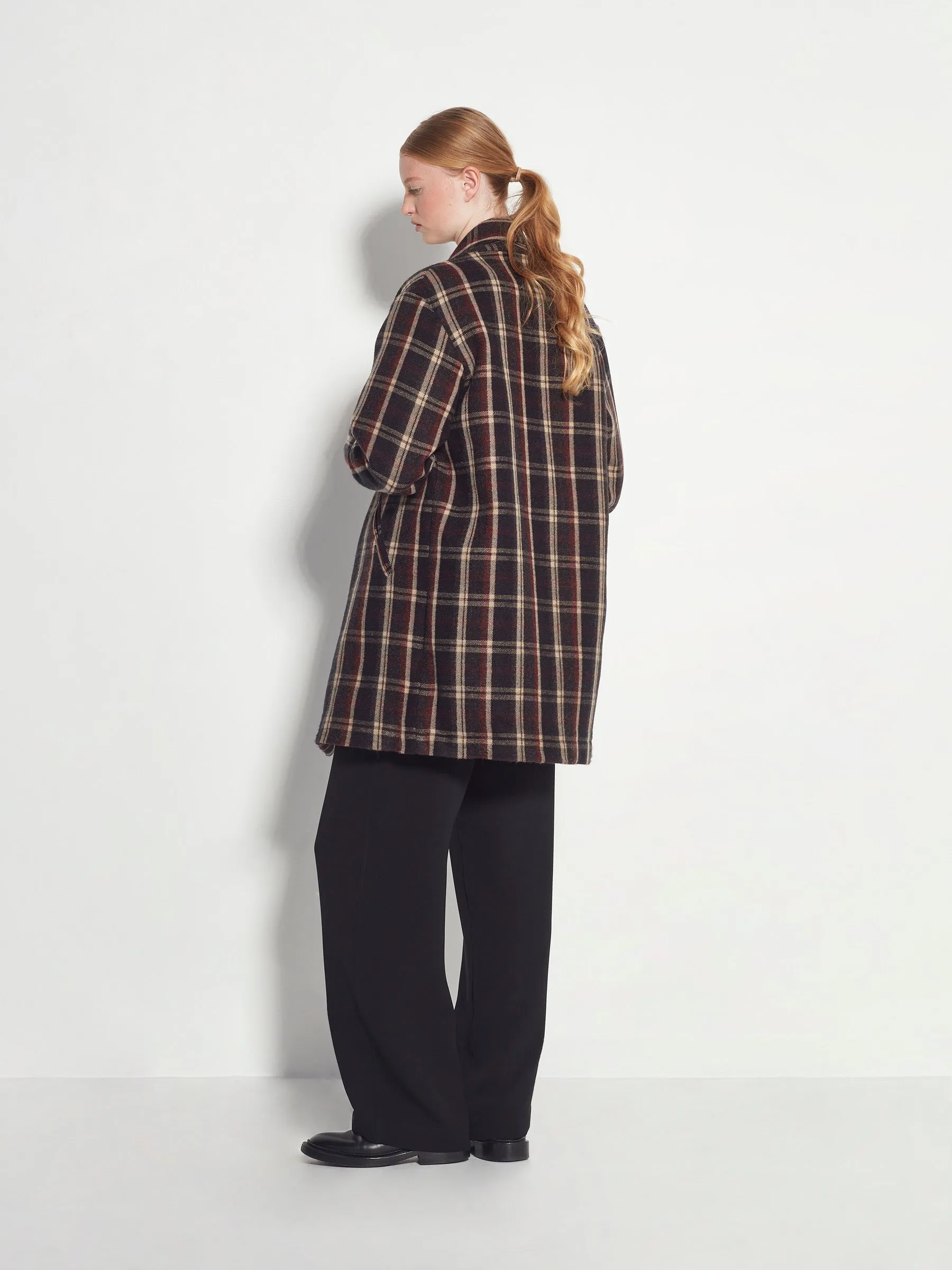 Juliette Hogan - Barb Coat Charcoal Check