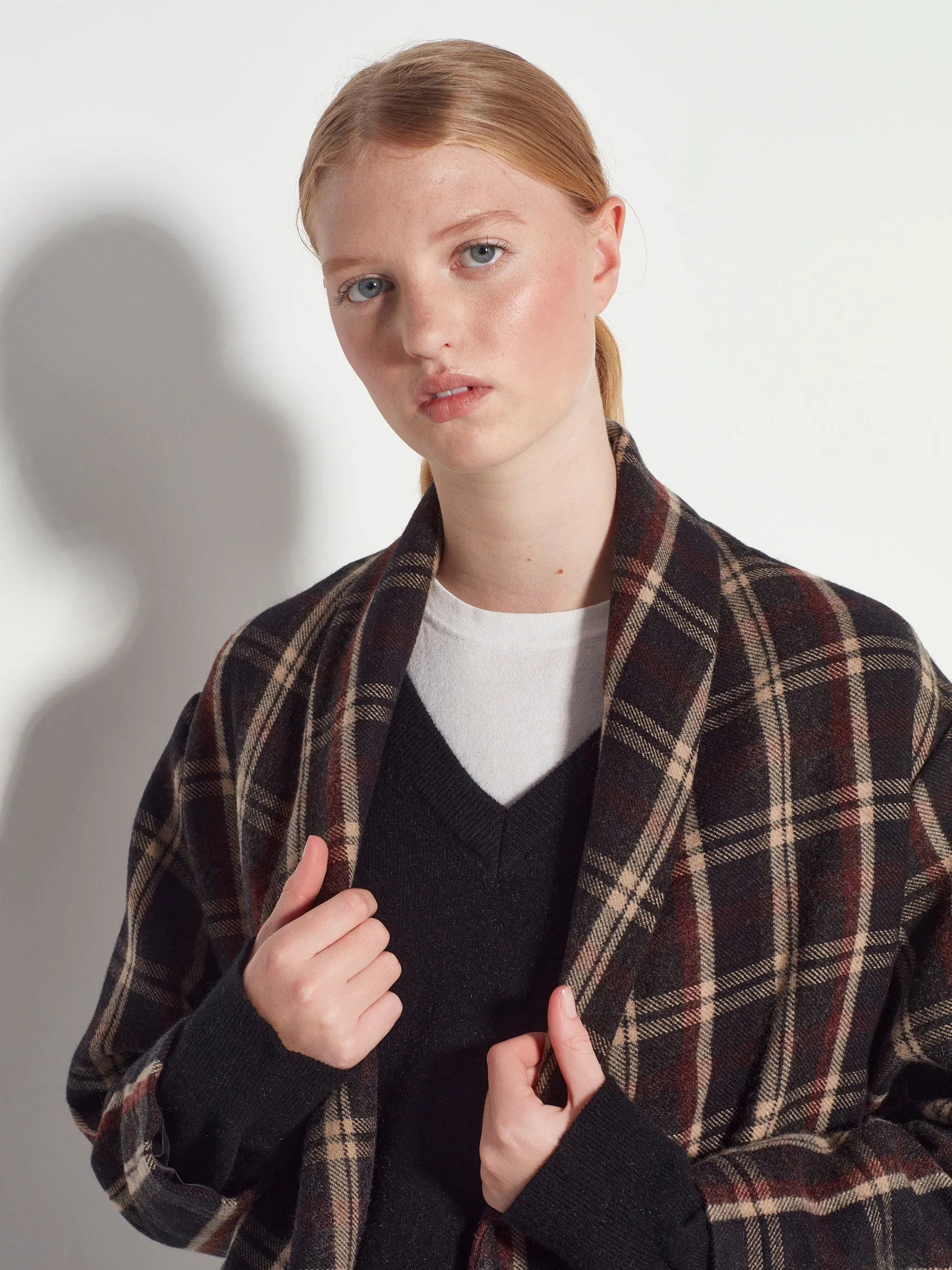 Juliette Hogan - Barb Coat Charcoal Check