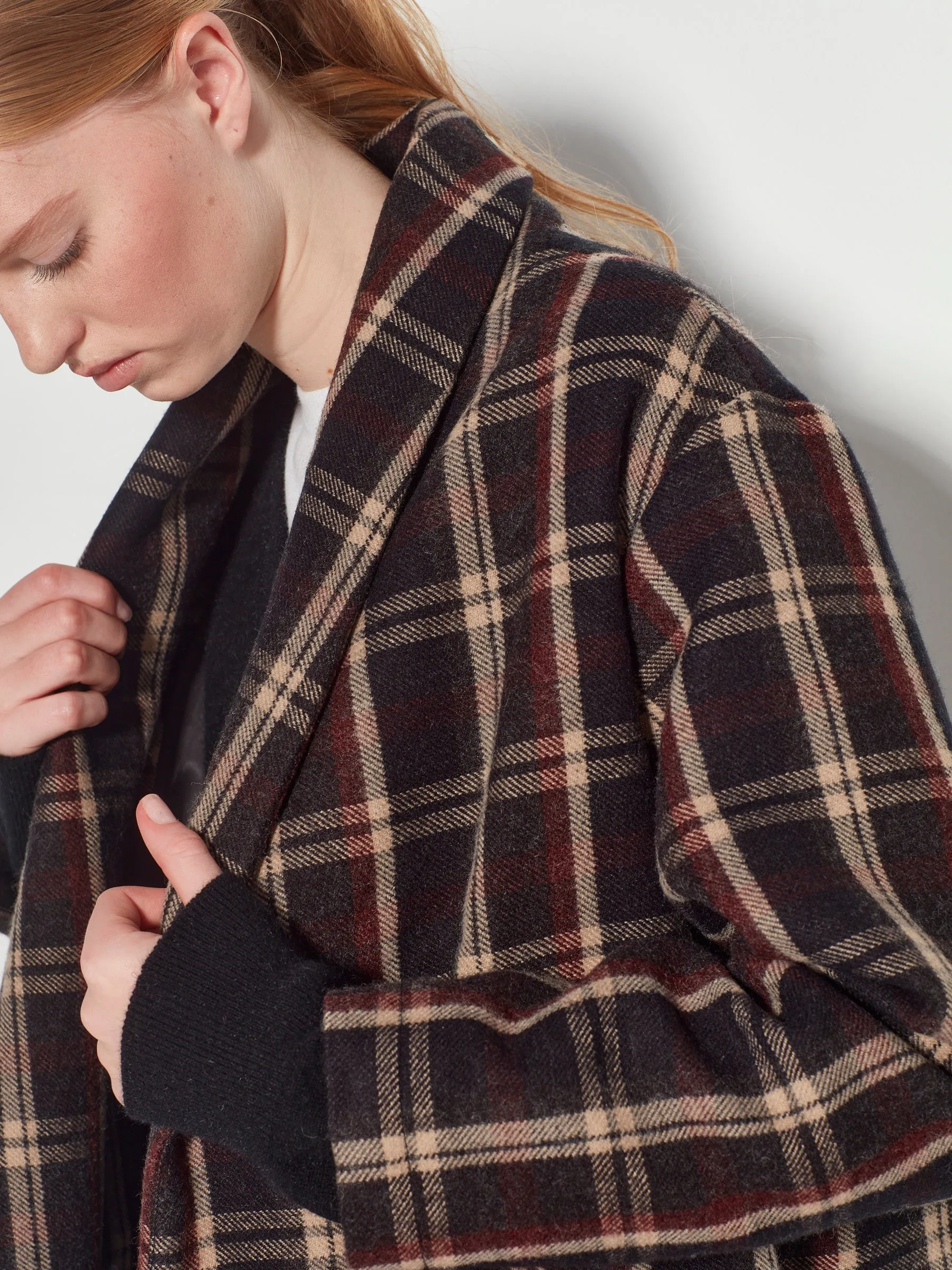 Juliette Hogan - Barb Coat Charcoal Check