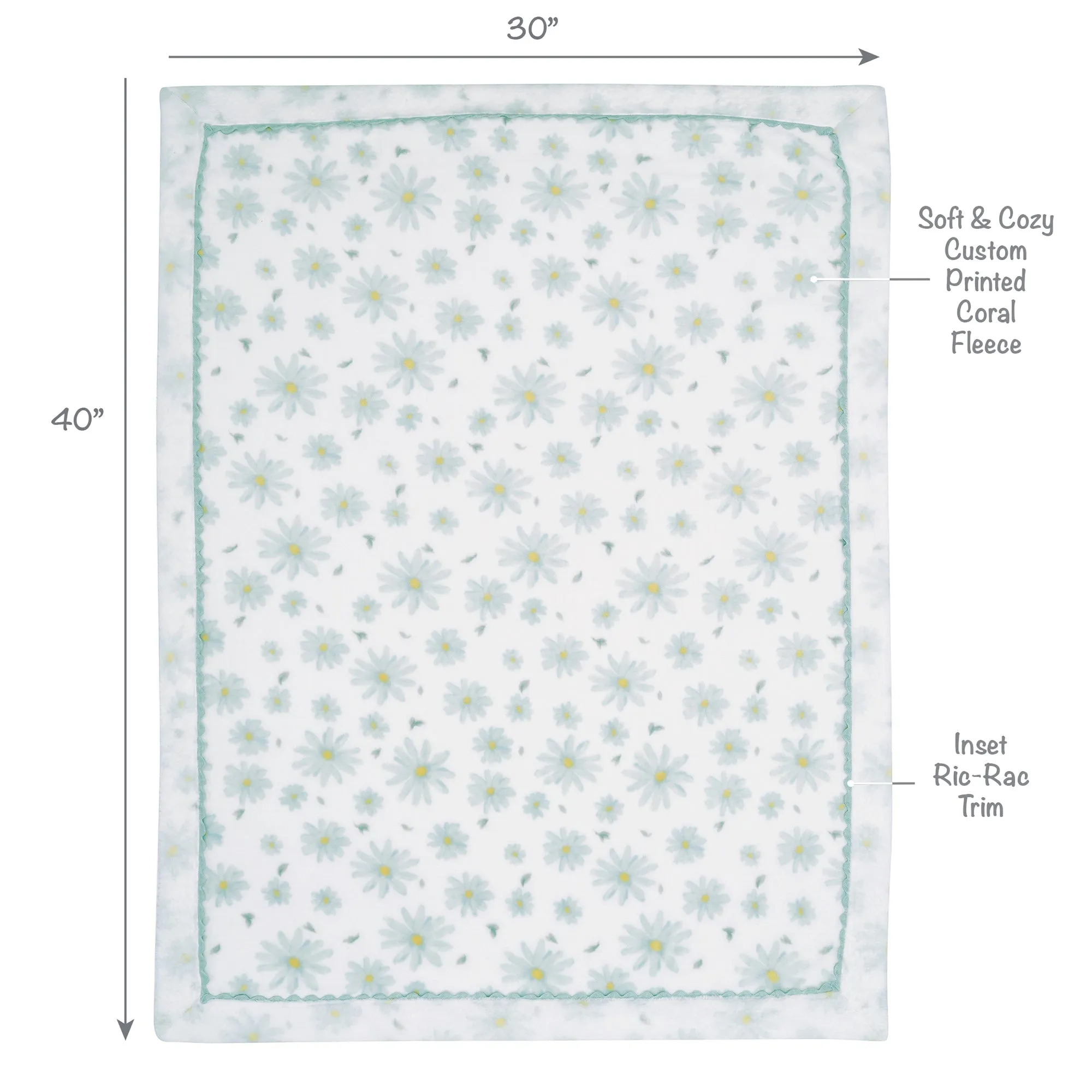 Lambs & Ivy Sweet Daisy Baby Blanket
