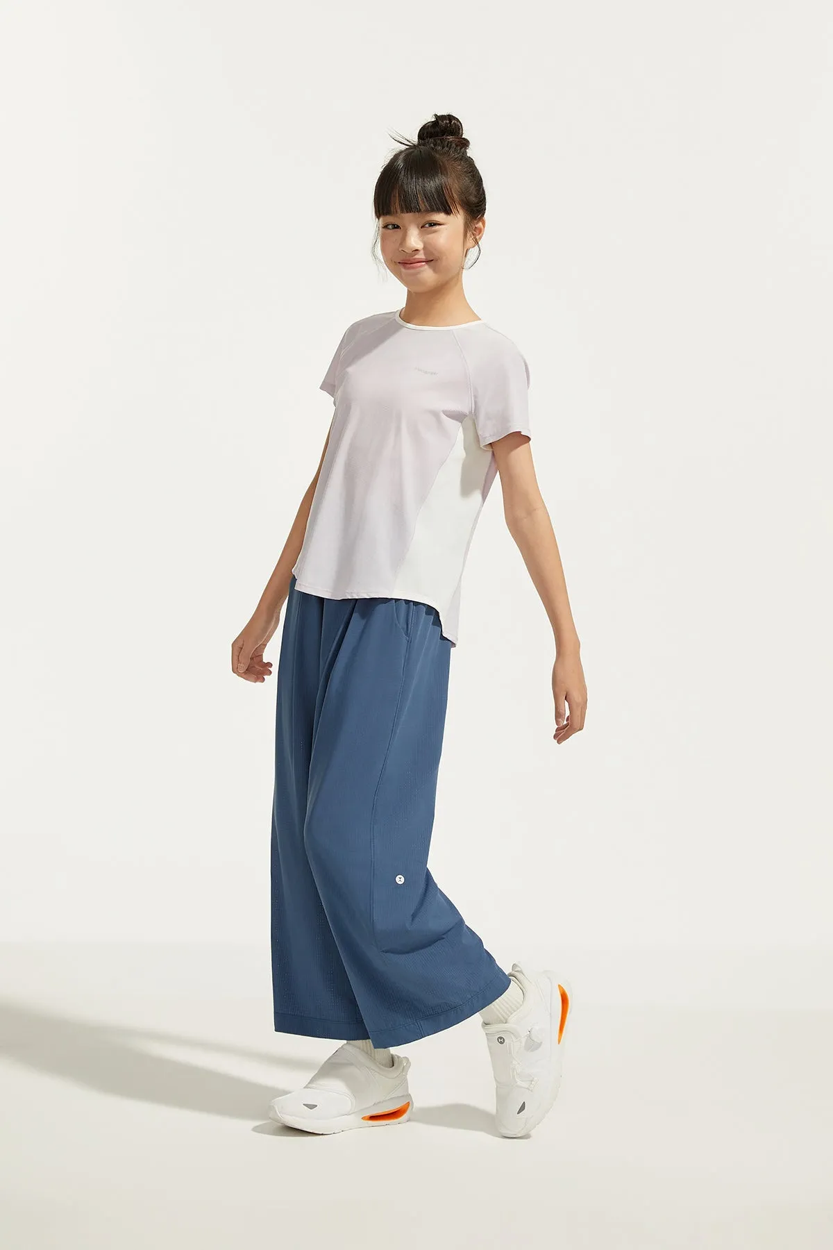 Lattice Color Block Short Sleeves