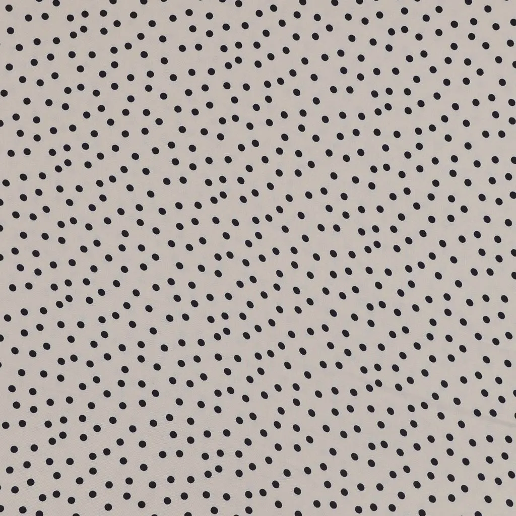 Linz - Parchment Cream Dotty Viscose Woven Twill Fabric - 1.08m Remnant