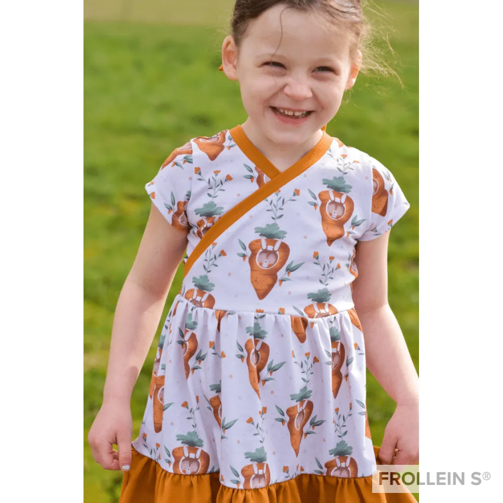 Organic Cotton Jersey - Carrot Bunny - Peach