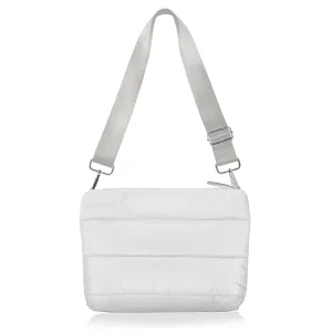 Puffer Purse in Shimmer White