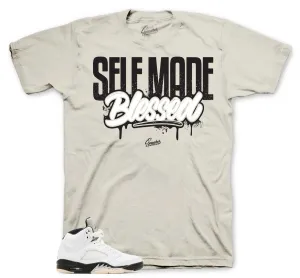 Retro 5 White Black Self Made Shirt