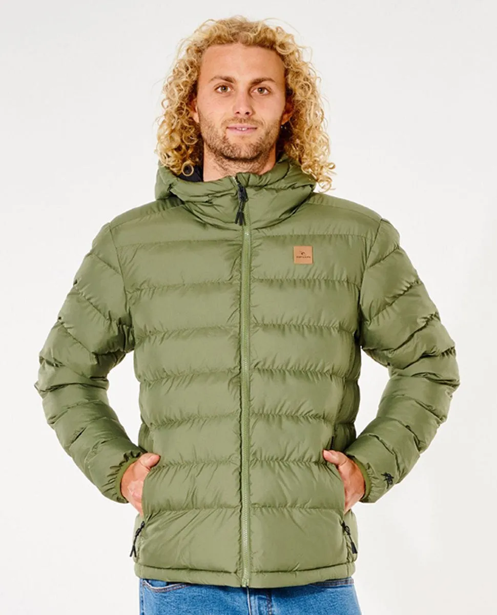 Rip Curl Anti Series Elite Hooded Puffer Jacket Dark Olive CJKDB9-9389