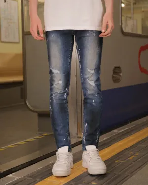 Slim Fit Jeans in Unique Blue Wash-Mexico Local Delivery