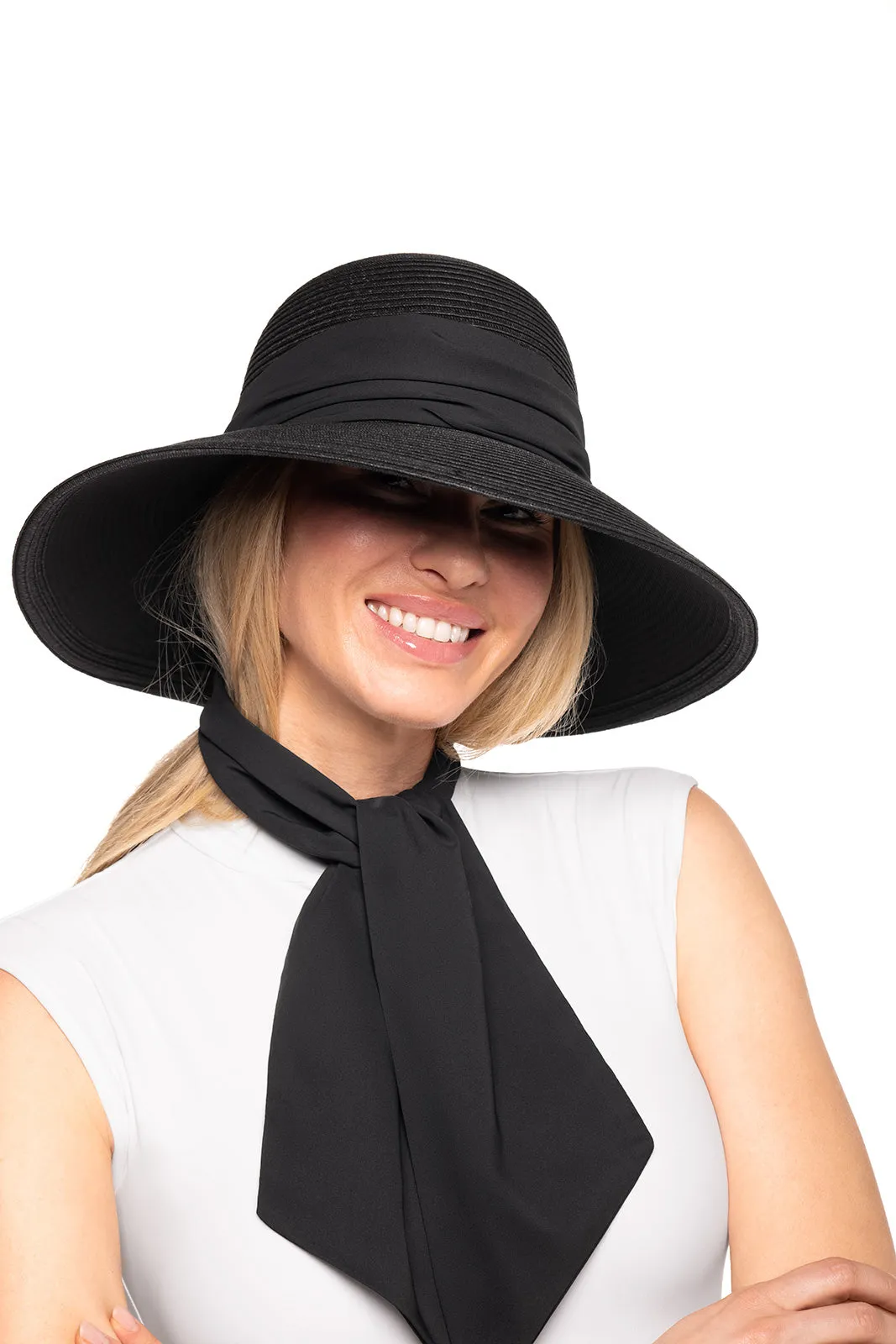 Stella Scarf Detail Hat  | Black