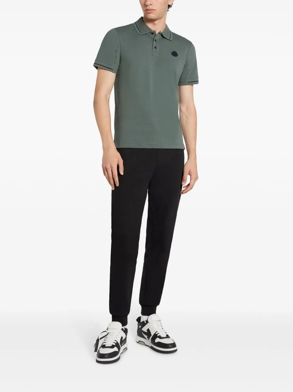 tapered-leg cotton track pants