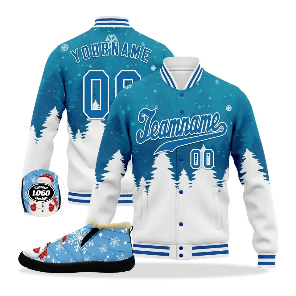 Unique Gift,Personalized Christmas Combo Offer, Custom Xmas Fashion Shoes and Jackets,  Best Gift for Chirtmas