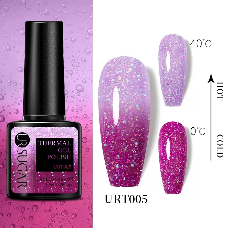 Wenkouban  Thermal Nail Polish Shiny Sequins Effect Color Change Gel Varnishes All For Manicure Nails Art UV Semi Permanent Gellak
