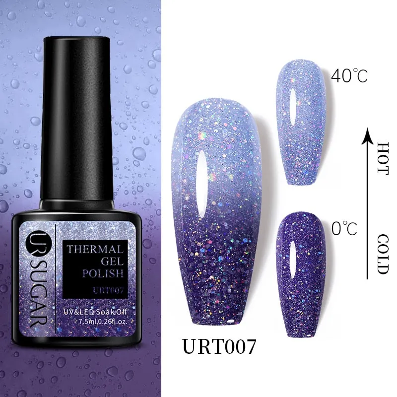 Wenkouban  Thermal Nail Polish Shiny Sequins Effect Color Change Gel Varnishes All For Manicure Nails Art UV Semi Permanent Gellak