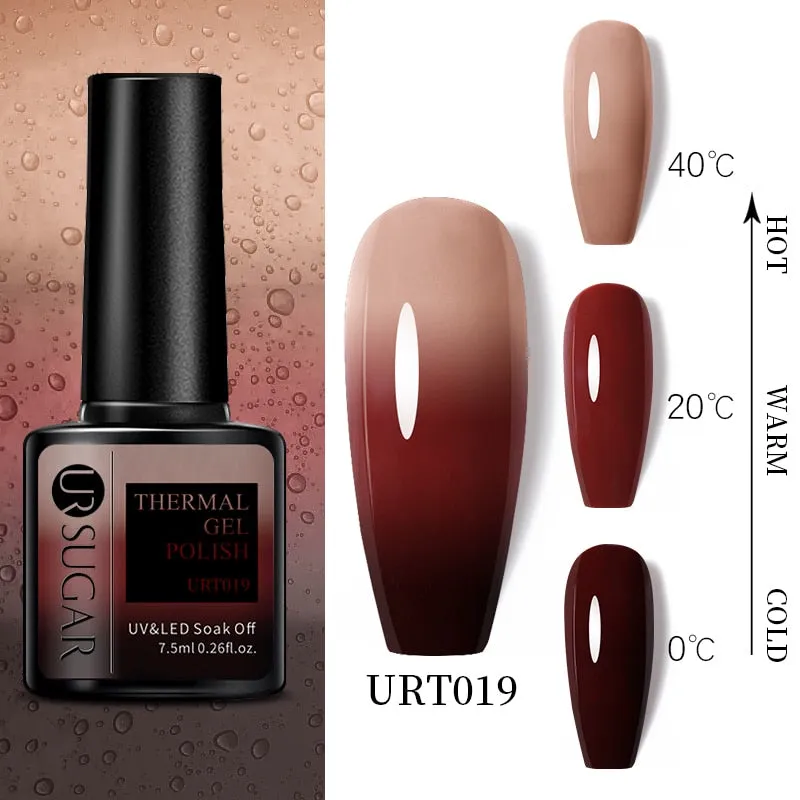 Wenkouban  Thermal Nail Polish Shiny Sequins Effect Color Change Gel Varnishes All For Manicure Nails Art UV Semi Permanent Gellak