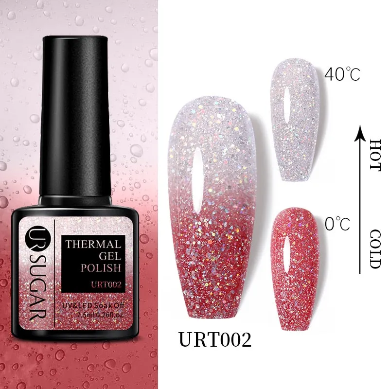 Wenkouban  Thermal Nail Polish Shiny Sequins Effect Color Change Gel Varnishes All For Manicure Nails Art UV Semi Permanent Gellak