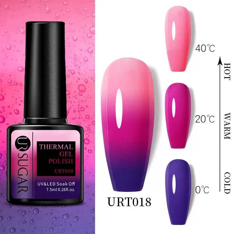 Wenkouban  Thermal Nail Polish Shiny Sequins Effect Color Change Gel Varnishes All For Manicure Nails Art UV Semi Permanent Gellak