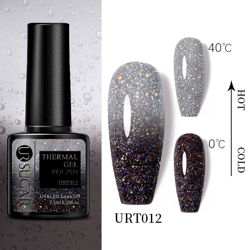 Wenkouban  Thermal Nail Polish Shiny Sequins Effect Color Change Gel Varnishes All For Manicure Nails Art UV Semi Permanent Gellak