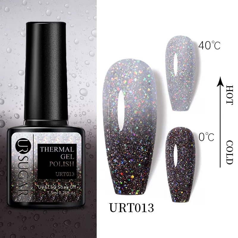 Wenkouban  Thermal Nail Polish Shiny Sequins Effect Color Change Gel Varnishes All For Manicure Nails Art UV Semi Permanent Gellak