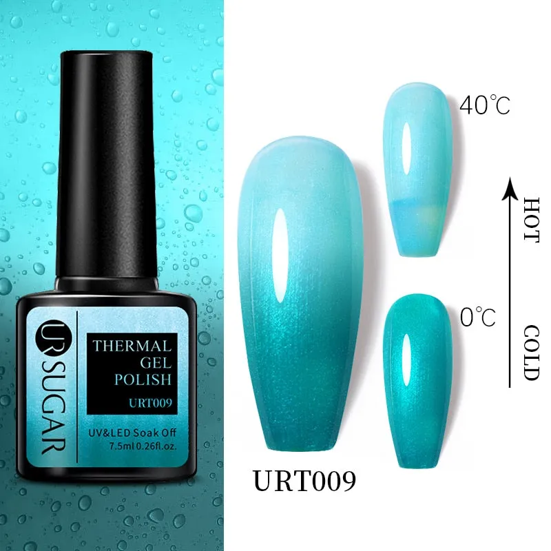 Wenkouban  Thermal Nail Polish Shiny Sequins Effect Color Change Gel Varnishes All For Manicure Nails Art UV Semi Permanent Gellak