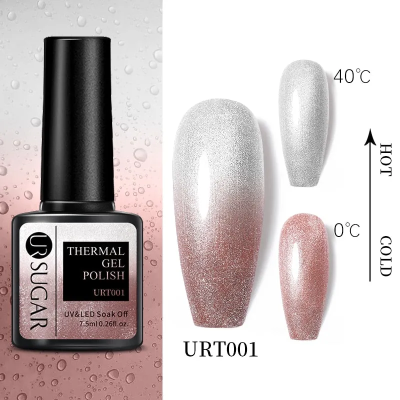 Wenkouban  Thermal Nail Polish Shiny Sequins Effect Color Change Gel Varnishes All For Manicure Nails Art UV Semi Permanent Gellak