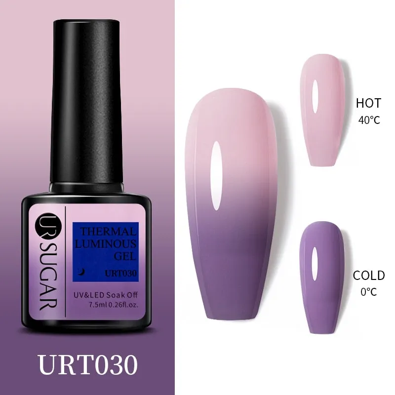 Wenkouban  Thermal Nail Polish Shiny Sequins Effect Color Change Gel Varnishes All For Manicure Nails Art UV Semi Permanent Gellak
