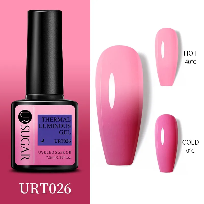 Wenkouban  Thermal Nail Polish Shiny Sequins Effect Color Change Gel Varnishes All For Manicure Nails Art UV Semi Permanent Gellak