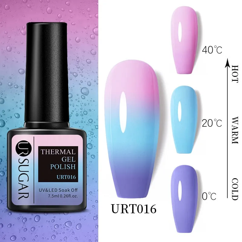 Wenkouban  Thermal Nail Polish Shiny Sequins Effect Color Change Gel Varnishes All For Manicure Nails Art UV Semi Permanent Gellak