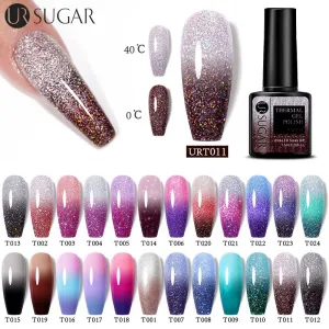 Wenkouban  Thermal Nail Polish Shiny Sequins Effect Color Change Gel Varnishes All For Manicure Nails Art UV Semi Permanent Gellak
