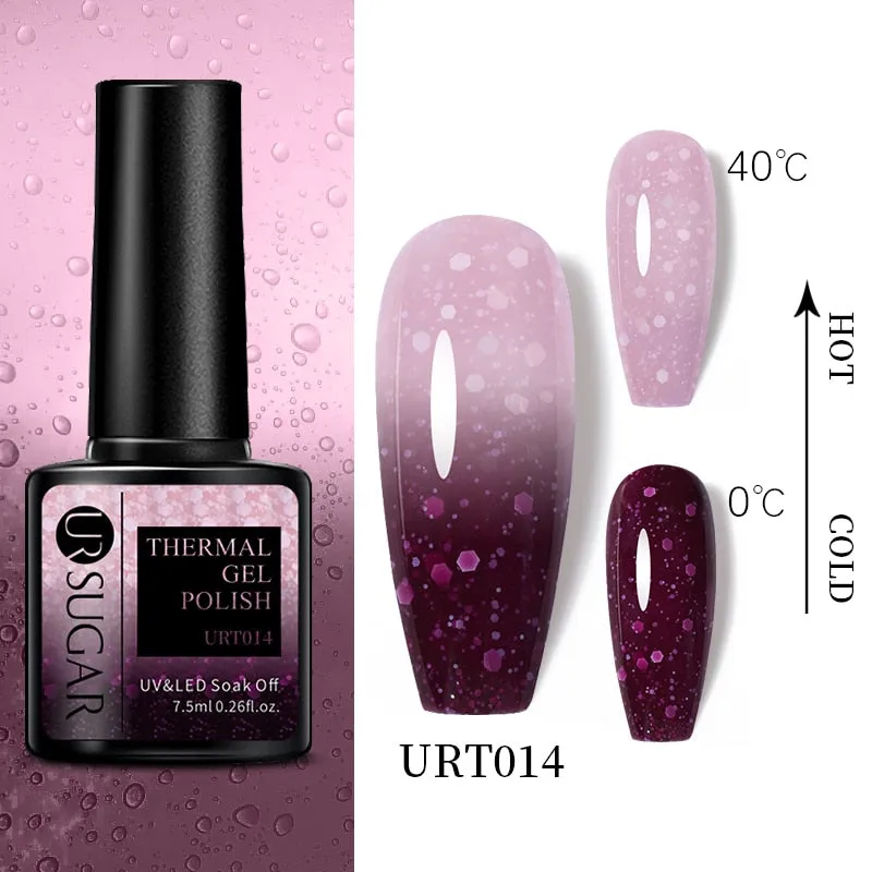 Wenkouban  Thermal Nail Polish Shiny Sequins Effect Color Change Gel Varnishes All For Manicure Nails Art UV Semi Permanent Gellak