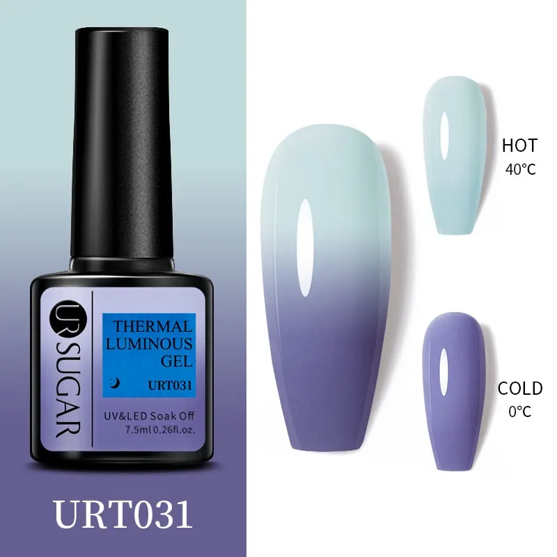 Wenkouban  Thermal Nail Polish Shiny Sequins Effect Color Change Gel Varnishes All For Manicure Nails Art UV Semi Permanent Gellak