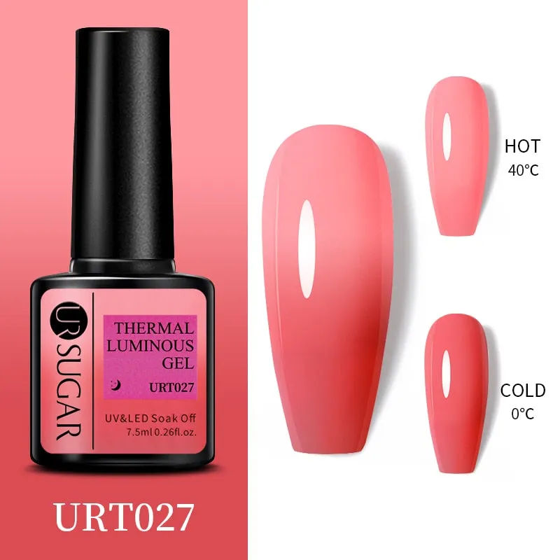 Wenkouban  Thermal Nail Polish Shiny Sequins Effect Color Change Gel Varnishes All For Manicure Nails Art UV Semi Permanent Gellak
