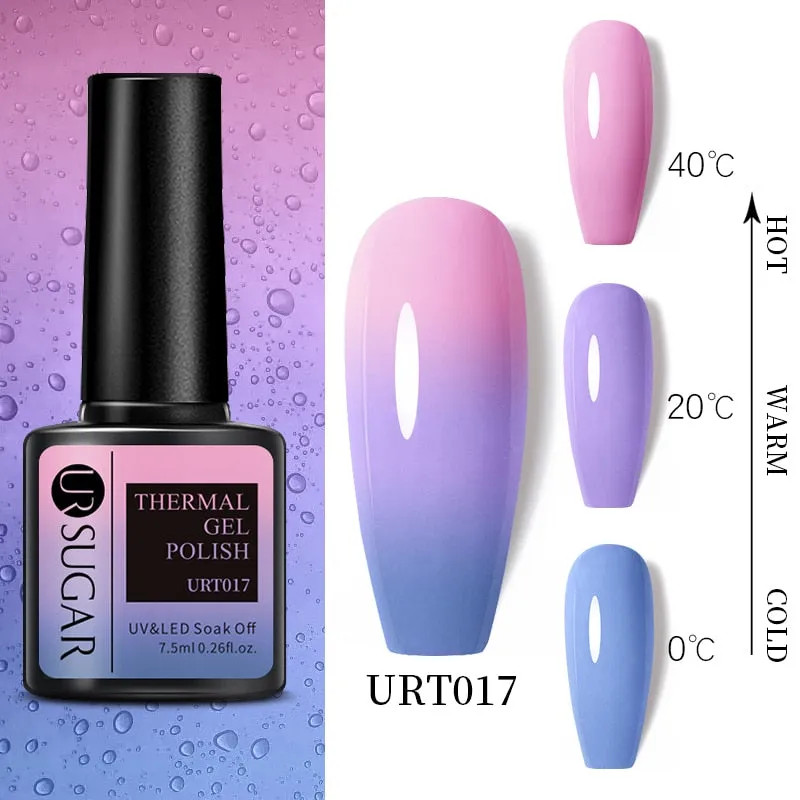 Wenkouban  Thermal Nail Polish Shiny Sequins Effect Color Change Gel Varnishes All For Manicure Nails Art UV Semi Permanent Gellak