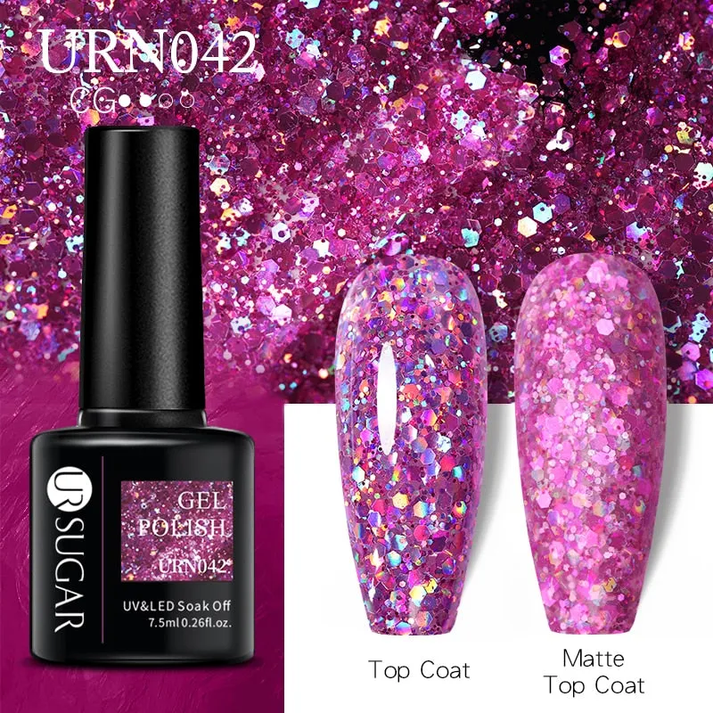 Wenkouban  Thermal Nail Polish Shiny Sequins Effect Color Change Gel Varnishes All For Manicure Nails Art UV Semi Permanent Gellak