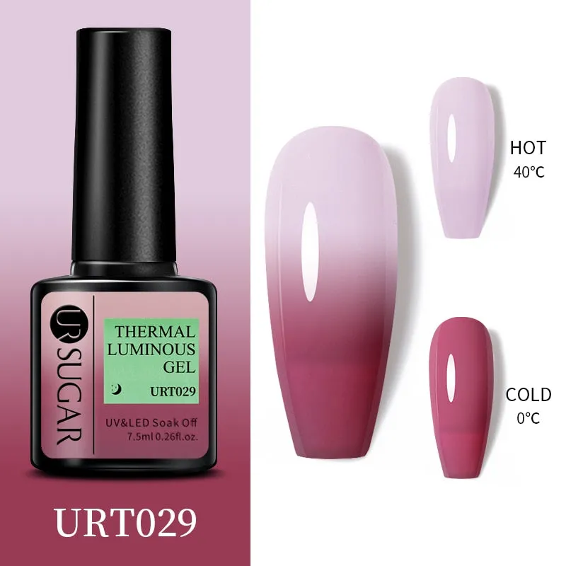 Wenkouban  Thermal Nail Polish Shiny Sequins Effect Color Change Gel Varnishes All For Manicure Nails Art UV Semi Permanent Gellak