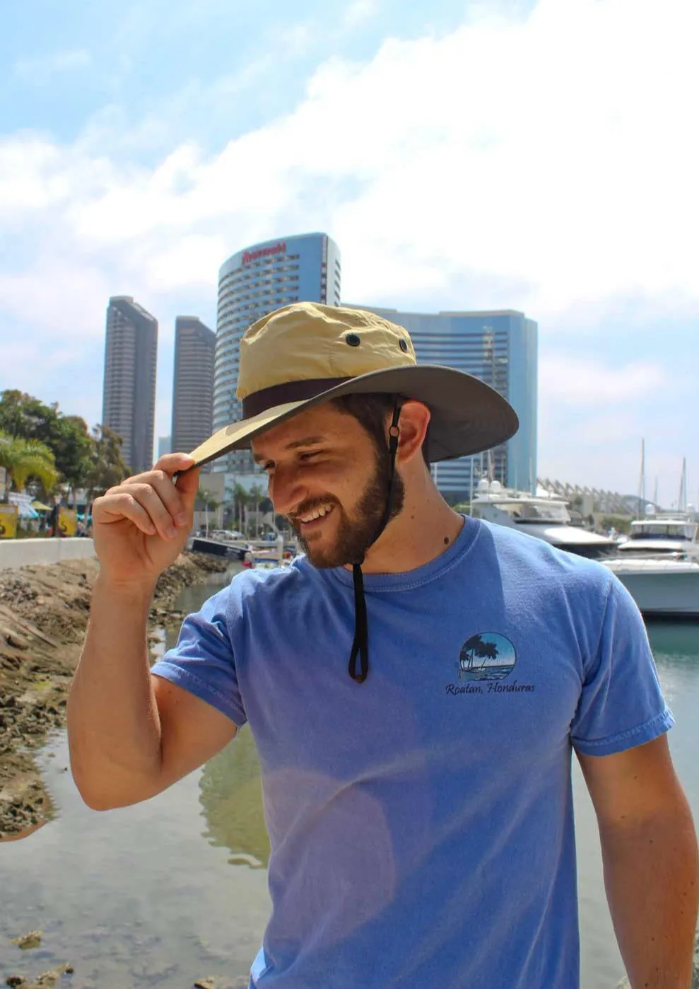 Wind Haven Mens Sun Hat With Strap