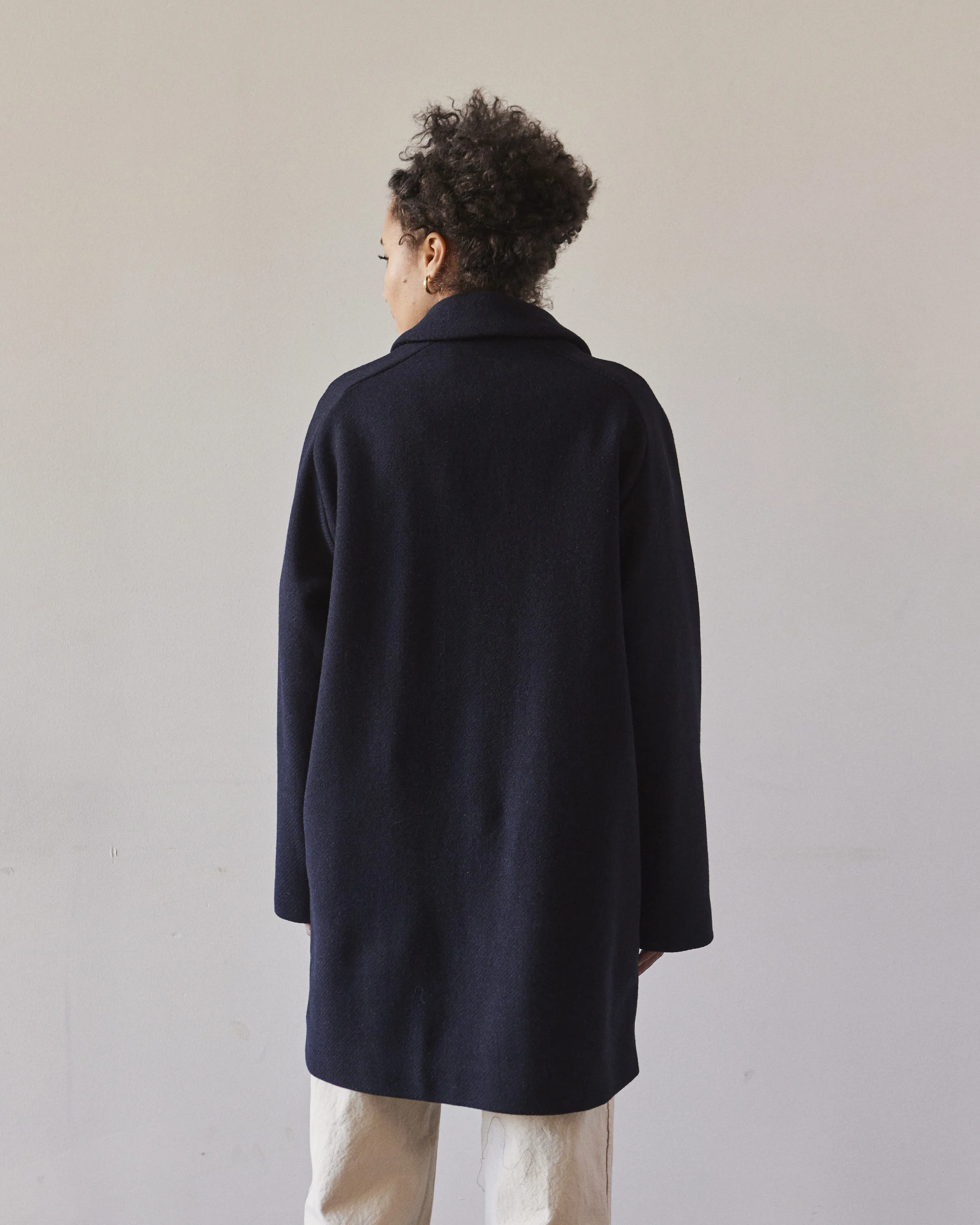 YMC Eno Wool Coat, Navy