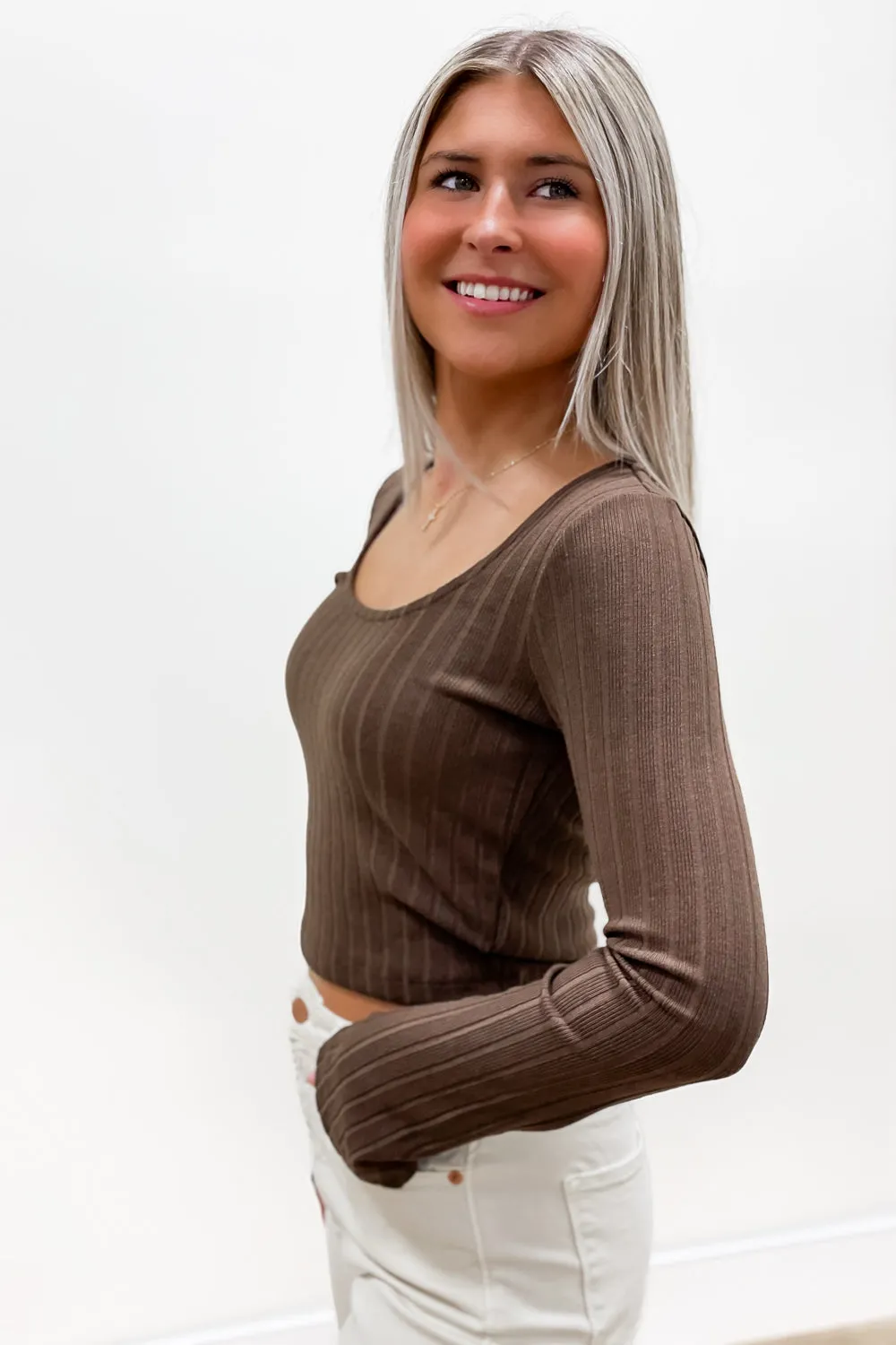Z Supply: Madeline Rib Top - Dark Chocolate